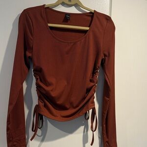 SHEIN Terracotta Long Sleeve Top